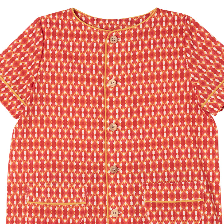 Pyjama GAB Geo red / live mustard
